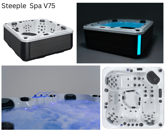 Steeple Spa V75 - 32 Amp 5 seater 3 seats 2 loungers 75 Jets