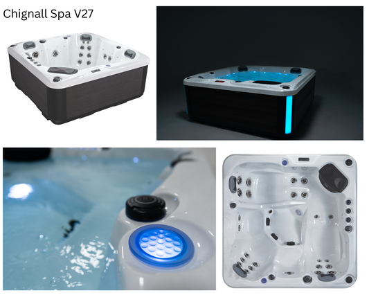 Chignall Spa V27 13 amp 5 person hot tub 3 seats and 2 loungers