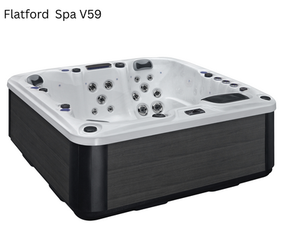 Flatford Spa V59 32 Amp 6 person hot tub 5 seats 1 lounger